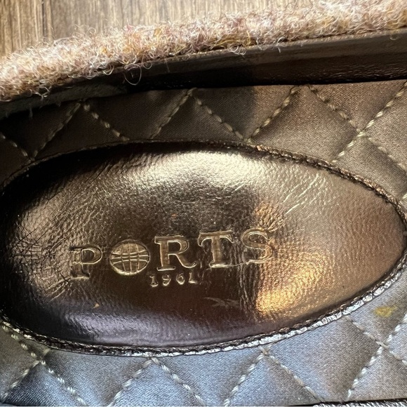 Ports 1961 Tweed And Leather Slip On Ballerina Flats Size 6 - Picture 4 of 10